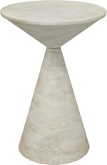 Small Drink Table, Round Martini Table, Drum End Table Side Table, Metal Accent Table,for Small Space Living Room, Bedroom, Dirt - Image 9