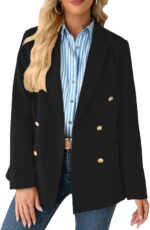 Mina Self 2025 Fall Women's Oversized Blazers Casual Double Breasted Work Business Professional Suit Jackets with Pockets - Image 5