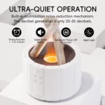 Campfire Flame Fire Diffuser, Bonfire Aromatherapy Essential Oil Diffuser, 250ml Wood Cool Mist Humidifier for Home,Bedroom,Office, Remote Control, Auto Shut-Off, Night Light, Gift (White) - Image 4