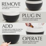 SALKING 2 Pack Flame Essential Oil Diffusers for Home, 150ml Fire Ultrasonic Diffusers for Essential Oils, Aromatherapy Diffuser with Auto-Off Function for Home, Office, Bedroom, Gift (White & Black) - Image 9