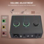 FIFINE Podcast Equipment Bundle Set, Music Recording Kit with Studio Dynamic Microphone and USB Audio Mixer with XLR Mic Input, Headphone Monitoring, Volume Knob for Vocal/Voice Over-AmpliTank KS6 - Image 7