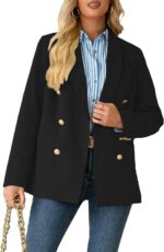 Mina Self 2025 Fall Women's Oversized Blazers Casual Double Breasted Work Business Professional Suit Jackets with Pockets - Image 6
