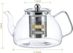 1200 ml/40 oz Glass Teapot with Infuser, Glass Tea Kettle Stovetop，Tea Pot with Infusers for Loose Tea, Tea Maker Gift - Image 4