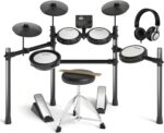 AODSK Electric Drum Set with Quiet Mesh Pads,Electronic Drum for Beginner,USB MIDI,Throne,Headphones,Sticks, Included 15 Kits and 195 Sounds (AED-403-Teenagers Beginners) - Image 2