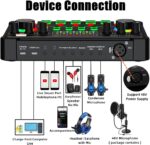 Podcast Equipment Bundle, 48V Condenser Microphone Bundle with M300 Voice Changer, Podcast Microphone Recording Studio Package for Podcasting Live Streaming Singing PC Mobile TikTok YouTube - Image 8