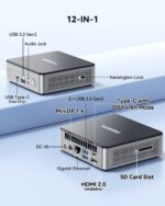 GEEKOM Air12 Mini PC with 13th Gen Intel N150, 16GB DDR5/512GB NVMe SSD, 4K Triple Display via HDMI+MiniDP+USB-C, SD Slot, Gigabit LAN | Mini Desktop Computer for Home Office, Business, Streaming - Image 7