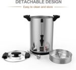 Valgus Commercial Coffee Urn 32-Cup 6L Stainless Steel Large Coffee Maker with Percolator Electric Hot Water Dispenser for Party, Office, Wedding - Image 7