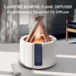 Campfire Flame Fire Diffuser, Bonfire Aromatherapy Essential Oil Diffuser, 250ml Wood Cool Mist Humidifier for Home,Bedroom,Office, Remote Control, Auto Shut-Off, Night Light, Gift (White) - Image 3