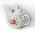 European Style Porcelain Teapot, Coffee Tea Water Pot Vintage Ceramic Kettle (14oz) - Image 4