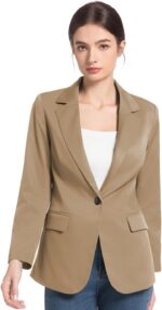 FARVALUE Womens Spring Casual Blazers Long Sleeve Notch Lapel Work Office Fall Blazer Jackets with Pockets - Image 2