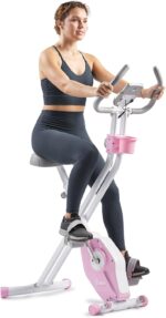Sunny Health & Fitness Smart Folding X-Bike, Portable Compact Exercise Bike for Indoor Cycling Workout, Home Cardio Training Machine, Free SunnyFit App Bluetooth Connect - Image 2