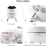 Essential Oil Diffuser 250ML,Jellyfish Diffuser Volcano Diffuser Air Humidifiers Dynamic Sound Pickup Ultrasonic Aromatherapy Remote Control 7-Color Lights for Home Bedroom Office Hotel(White) - Image 9