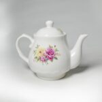 European Style Porcelain Teapot, Coffee Tea Water Pot Vintage Ceramic Kettle (14oz) - Image 7