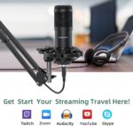 SUDOTACK USB Condenser Podcast Microphone for PC: Studio Microphone Kit with 192KHz/24bit Professional Sound Chipset Cardioid for Recording, Streaming, Gaming, Voice-Over, YouTube, Skype, Twitch - Image 7