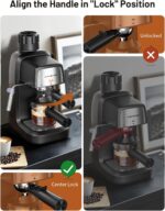 KEENSTAR 3.5Bar Espresso Machine with Milk Frother, 800W Compact Espresso and Cappuccino Machine with Preheating Function, 4 Cup Espresso Maker for Cappuccino or Latte, Gift for Coffee Lover - Image 5