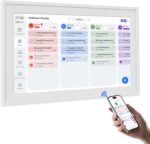 15.6 Inch Digital Calendar Chore Chart 1920 * 1080P Full HD Touchscreen Interactive Display Smart Electronic Calendar for Family Organizer Schedules Desk & Wall Mount Digital Planner White - Image 2