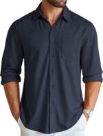 COOFANDY Men's Wrinkle Free Shirt Casual Button Down Long Sleeve Dress Shirts - Image 2