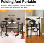 AODSK Electric Drum Set with Quiet Mesh Pads,Electronic Drum for Beginner,USB MIDI,Throne,Headphones,Sticks, Included 15 Kits and 195 Sounds (AED-403-Teenagers Beginners) - Image 7