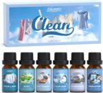 SALUBRITO Clean Fragrance Oils Set, Premium Essential Oils Set for Diffuser, Candle, Soap Making, Fresh Cotton, Clean Home, Fresh Linen, Soft Powder, Blossom Soap, Mint, Strong Scented Oils - Image 2