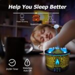 Volcano Diffuser, Essential Oil Diffuser 300ml Volcano Humidifier with Flame & Volcano Mist Mode, 2 Colors, Timer, Auto Shut-Off, Remote Control, Flame Diffusers for Home Bedroom Black - Image 6