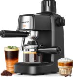 KEENSTAR 3.5Bar Espresso Machine with Milk Frother, 800W Compact Espresso and Cappuccino Machine with Preheating Function, 4 Cup Espresso Maker for Cappuccino or Latte, Gift for Coffee Lover - Image 2