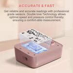 Blood Pressure Monitors,Pink Blood Pressure Machine Bp Cuff Automatic Upper Arm with 8.7”-16.5 inches Adjustable Automatic High Blood Pressure Cuff for Home Use 2 x 90 Sets Memory (Pink BP Cuff) - Image 8