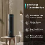 Waterless Diffuser, 1000 Sq.Ft Coverage, Essential Oil Diffuser with Tilt-Safe, Remote Control, Adjustable Mist Mode, Mood Lights Aromatherapy Diffuser for Home, Large Room, Office, Hotel, Black - Image 5