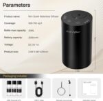 Waterless Essential Oil Diffuser Starter Kit - No Water Needed, Battery Operated Mini Scent Air Machine, Included 3x20ML Essential Oils, Portable Aromatherapy Diffuser for Home & Car & Office, Black - Image 9