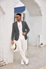 COOFANDY Mens Casual Sport Coat Lightweight Two Button Blazer Slim Fit Business Jackets - Image 3