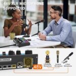 RHM X7 Podcast Equipment, Audio Mixer Interface with 48V Phantom Power & XLR Microphone Interface, 4 Voice Changing Modes, 16 Sound Effects, LCD Display, for PC/Phone/Streaming (TY01) - Image 3