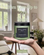 M&SENSE Eucalyptus & Mint Soy Candles for Home Scented, 11.6oz 70 Hour Burn Aromatherapy Candle Gift for Stress Relief, Meditation, Yoga, Relaxing SPA, Reusable Jar for Men and Women - Image 5