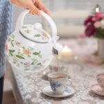 Jucoan 2.3 Quart Vintage Enamel Tea Kettle, Whistling Tea Kettle for Stove Top, Floral Enamel on Steel Teakettle Teapot for Home Kitchen Camping, Gift for Wedding Housewarming Thanksgiving Christmas - Image 8