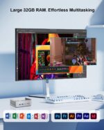 Ninkear L12Pro Gaming Mini PC, Intel i9-12900HK (14C/20T), 32GB RAM, 1TB SSD, Dual 2.5G LAN, Triple 8K UHD Display, WiFi 6E, BT5.2, HDMI/DP/Type-C, PS3 Emulator Mini Desktop Computer for Business/Home - Image 5