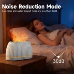 Essential Oil Diffuser, Flame Effect Aromatherapy Diffuser with 7-Color LED Lights & Auto Shut-Off, Ultrasonic Diffusers for Home, 120ml Samll Scent Diffuser for Essential Oils - White - Image 6