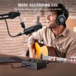 FIFINE Podcast Equipment Bundle Set, Music Recording Kit with Studio Dynamic Microphone and USB Audio Mixer with XLR Mic Input, Headphone Monitoring, Volume Knob for Vocal/Voice Over-AmpliTank KS6 - Image 8