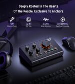 Synido Podcast Equipment, Audio Interface for Podcasting with Pro-preamp, 48V Phantom, DJ Mixer Effects, 9 Customize Sound Pads, XLR Input/6.35/3.5 Line In, for Live Streaming/Music Recording/Gaming - Image 3