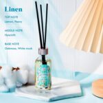 Reed Diffuser Set of 3 Pack, Linen Vanilla Citrus Scented Oil Diffuser with 15 Sticks, Reed Diffusers for Home, Bathroom Air Freshener, 1.7 Fl.oz Each, Total 5.1 Oz - Image 5