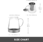 Karaca Keops Turkish Teapot with Infuser and Lid (450 ml Tea Pot & 1500 ml Induction Kettle) - Borosilicate Glass Teapot Set for Stovetops - Clear Tea Maker with 10-15 Cups Capacity - Image 4