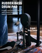 Donner DED-200 MAX Electronic Drum Set with Industry Standard Mesh Heads, 10'' Snare, 8“ Tom, 10'' Tom, 12'' Crash, 450+ Authentic Sounds for Optimal Performance and Feel NEW - Image 6