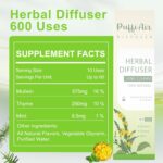 Herbal Diffuser Upgraded with Extracts of Mullein, Thyme and Mint for Cleansing Lungs, Improving Breathing and Oral Air Freshening - 2 Sticks 1Pack - Image 4