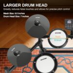 AODSK Electric Drum Set with Quiet Mesh Pads,Electronic Drum for Beginner,USB MIDI,Throne,Headphones,Sticks, Included 15 Kits and 195 Sounds (AED-403-Teenagers Beginners) - Image 4