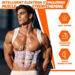 Fitness Belt,Model KLT-07,ABS Stimulator,Ab Machine,Abdominal Toning Belt,Fitness Training Ab Trainer Equipment for Home,Fitness Strength Training Workout Equipment for Men and Women Orange red - Image 8
