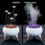 Essential Oil Diffuser 250ML,Jellyfish Diffuser Volcano Diffuser Air Humidifiers Dynamic Sound Pickup Ultrasonic Aromatherapy Remote Control 7-Color Lights for Home Bedroom Office Hotel(White) - Image 4