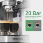 Espresso Machine 20 Bar, Touchscreen Espresso Maker with Automatic Milk Frother for Cappuccino Latte, Expresso Coffee Machine for Home with Dual Heating System and Dual Pump - Image 8