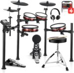 Donner DED-200 MAX Electronic Drum Set with Industry Standard Mesh Heads, 10'' Snare, 8“ Tom, 10'' Tom, 12'' Crash, 450+ Authentic Sounds for Optimal Performance and Feel NEW - Image 2