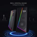 Redragon GS520 RGB Desktop Speakers, 2.0 Channel PC Computer Stereo Speaker with 6 Colorful LED Modes, Enhanced Sound and Easy-Access Volume Control, USB Powered w/ 3.5mm Cable - Image 5