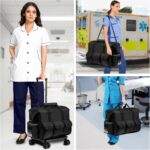 Nurse Rolling Medical Duffle Bag Work Nursing School College Student Must Have Clinical Home Health Cna Nr Gifts Carry On Bag with Wheels Doctor Emt Ems Healthcare Equipment Homecare Physician (Black) - Image 6