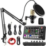 Facmogu Podcast Equipment Bundle, F998 Live Sound Card with BM800 Recording Studio Microphone, Professional Live Sound Card w/Dj Mixer Effects & Voice Changer for Live Streaming Gaming YouTube TikTok - Image 2