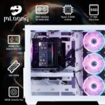 MLOONG Gaming PC,AMD Ryzen 5 5500 4.2 GHz,AMD Radeon RX 6600 8GB Desktop Computer,1TB NVMe SSD,16GB DDR4 3200MHz, Air Cooled Prebuilt,650W PSU,Windows 11 Home & AI Powered Gamer PC, White - Image 4