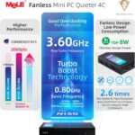 MeLE Mini PC Quieter 4C with Windows 11 Pro, Fanless N150 16GB RAM 512GB M.2 SSD Mini Computers, Full-Functional USB-C, 2.4G/5G WiFi, 4K Triple Display on Home, Office, Education, Astrophotography - Image 4